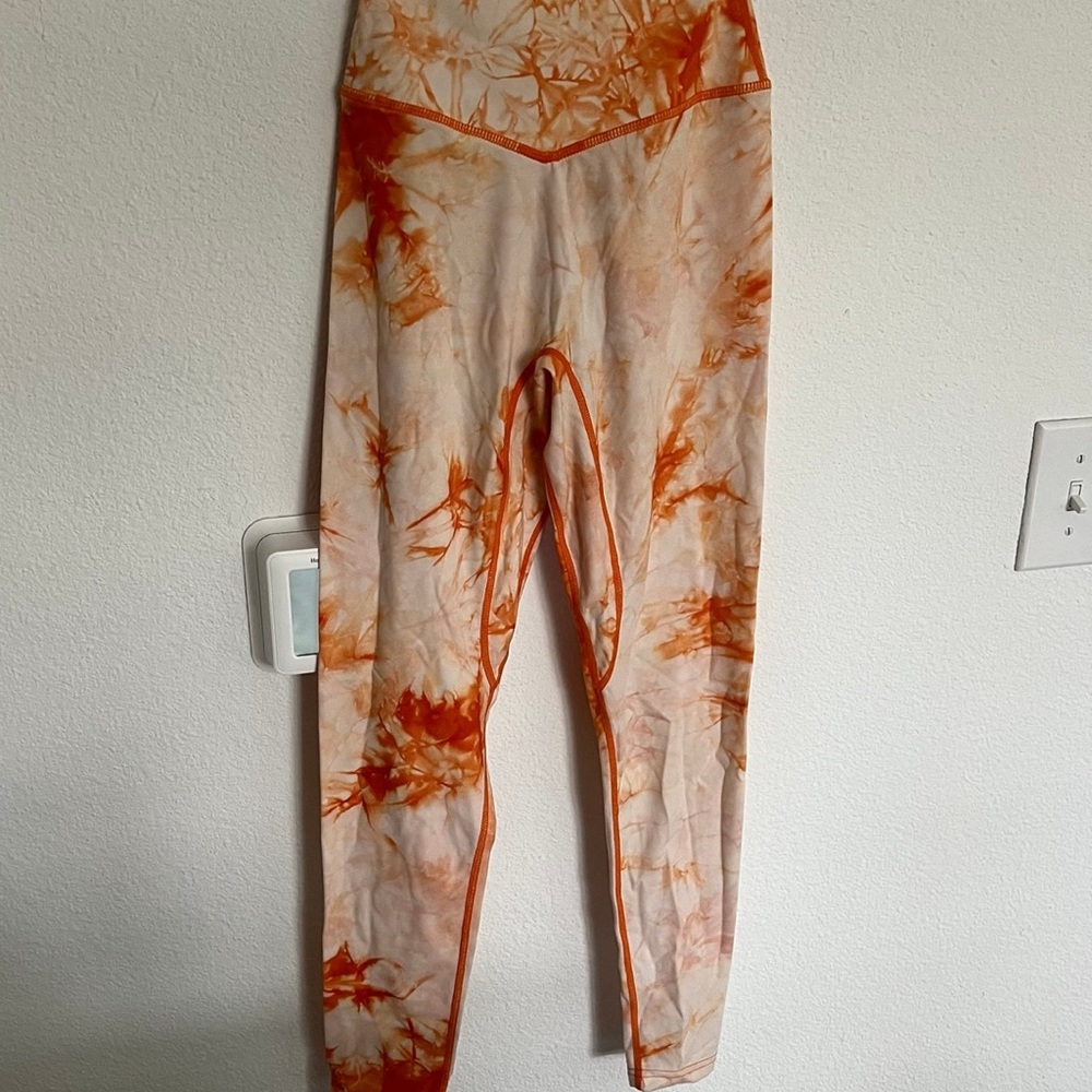 Gymshark Orange Tie-Dye High-Waist Leggings